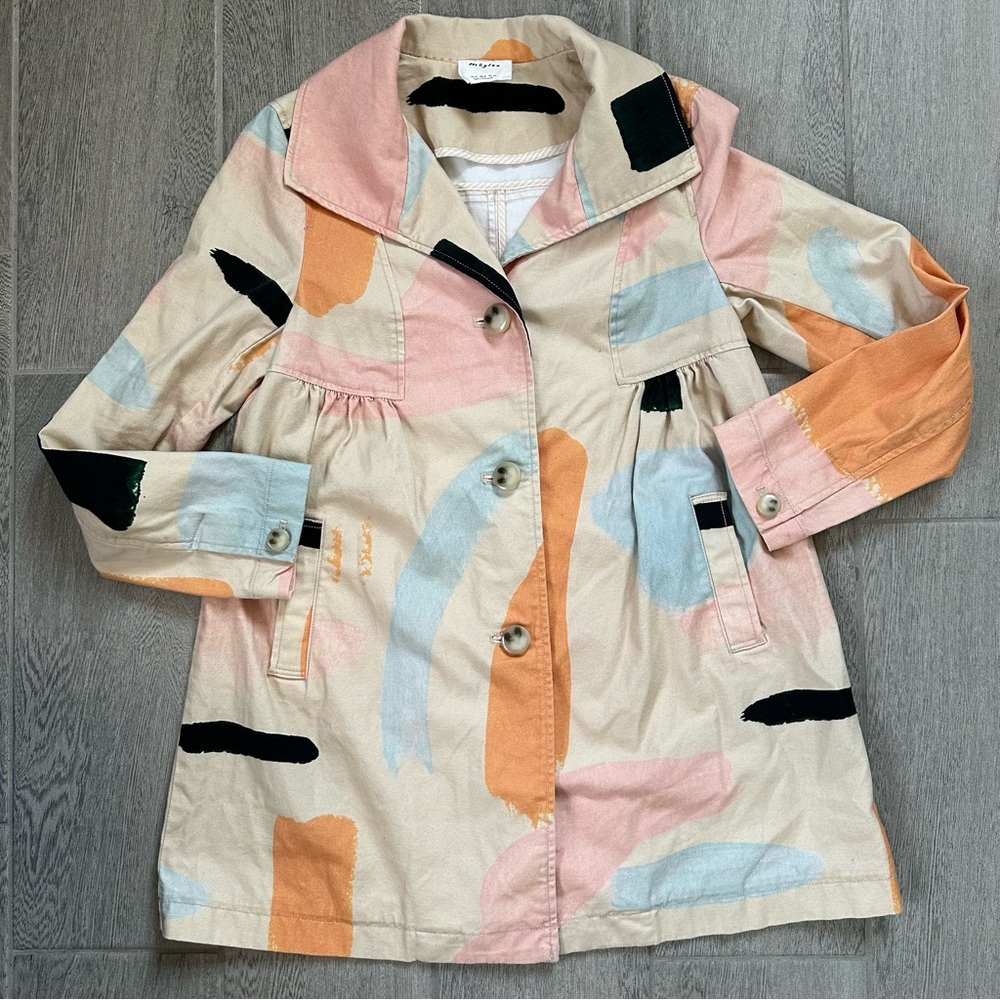 ANTHROPOLOGIE Moglea Daybreak Trench Coat Jacket Size 2